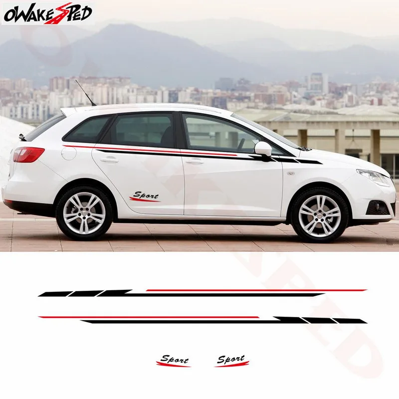 

Car Styling Sport Graphics Waist Line Decor Decal Auto Body Vinyl Decals DIY Stickers For SEAT Honda Chevrolet KIA Mazda Subaru