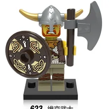 Haogaole 80 шт. XH623 Viking WarriorSuper Heroes средневековый Египетский кубики для зданий, кубики, детские подарки, игрушки, хобби