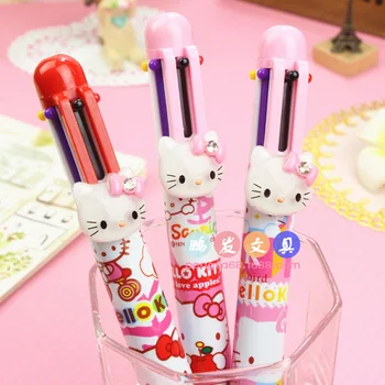 

36 pcs/1 lot Kawaii Ballpen 6 color Cartoon Cute cat Ballpoint Pens Pens School Stationery Writing Supplies Office Supplies