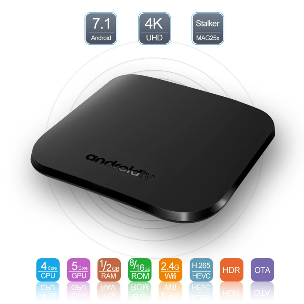 Mecool M8S Plus W Android 7.1 Smart TV Box Amlogic S905W Quad core RAM 2GB ROM 16GB Mini BOX 2.4G WiFi 4K H.265 Set Top | Электроника