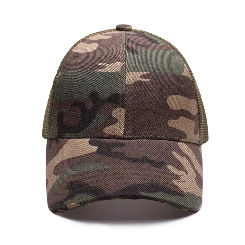 Women Summer Ponytail Baseball Cap Ladies Messy Bun Adjustable Sport Hat Camouflage Woman's Outdoor Snapback Mesh Caps CP0004 (8)