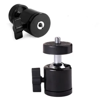 

10pcs/lot Mini Ball Head 1/4-3/8" screw Mount for Camera Tripod for SB800 SB900 580EX II vidicon Flash