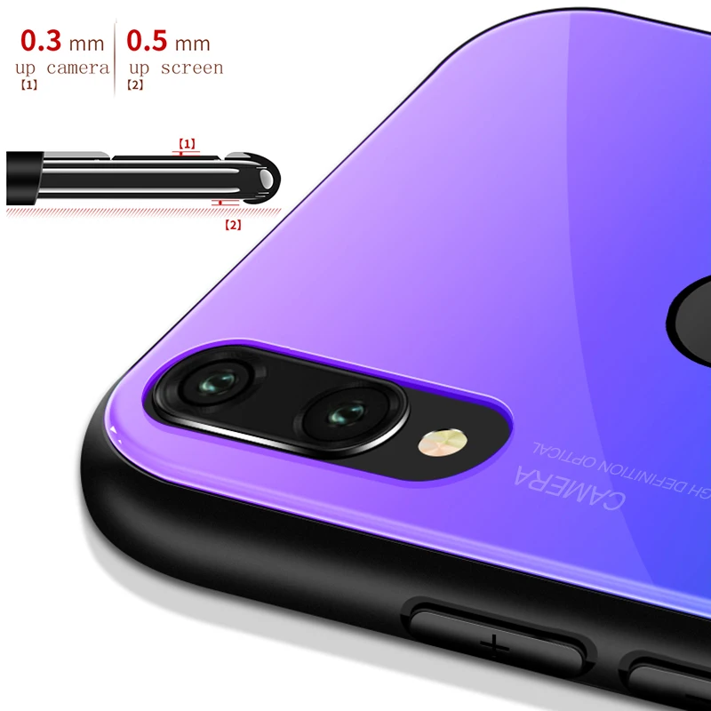 Чехол накладка из закаленного стекла с градиентом для Samsung Galaxy A10 A20 A20e A30 A50 A40 A70 A51