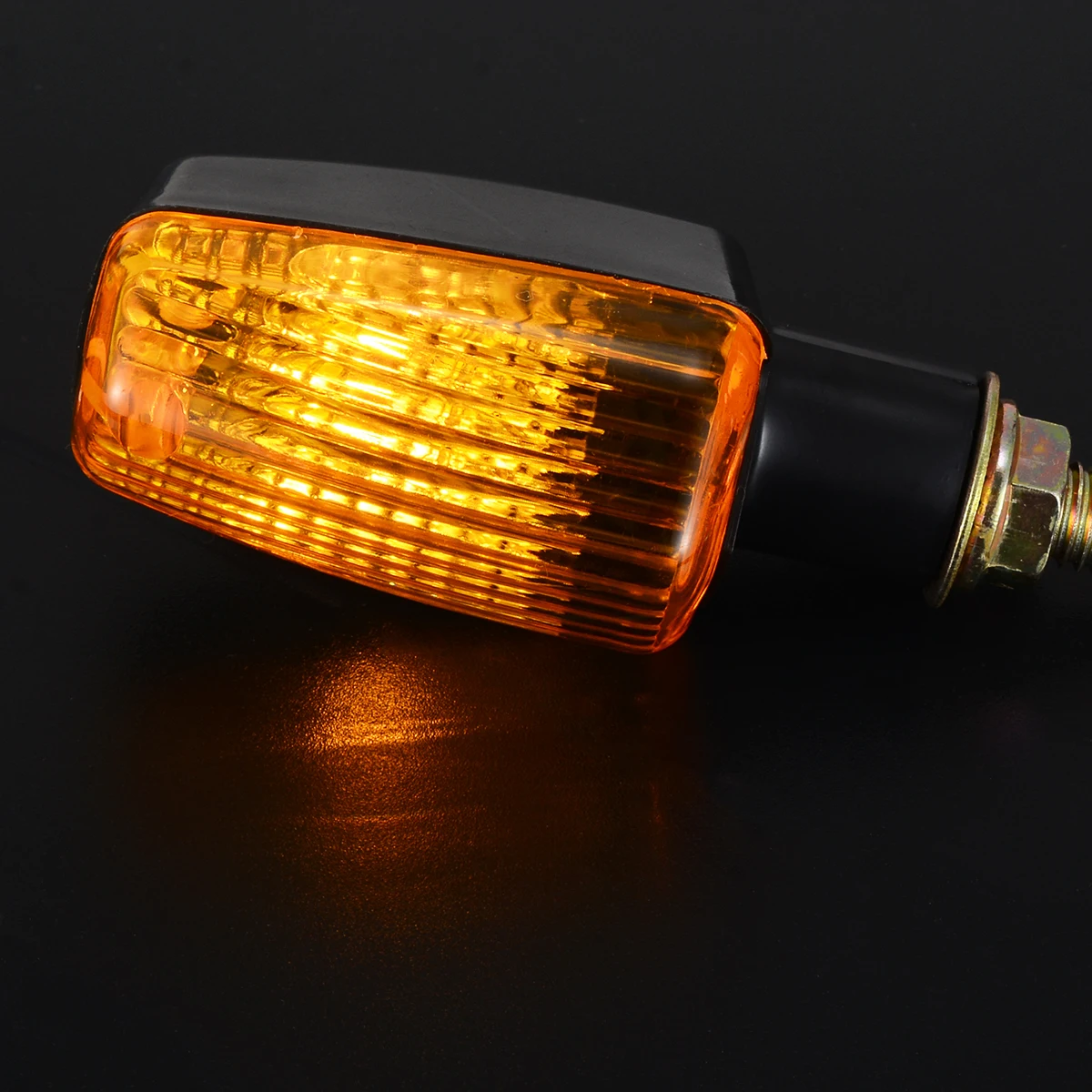 4Pcs/set 12V Universal Motorcycle Turn Signal Indicator Turning Amber Light Lamp Amber Motorbike Lamps Blinker Flash Bike Lamp