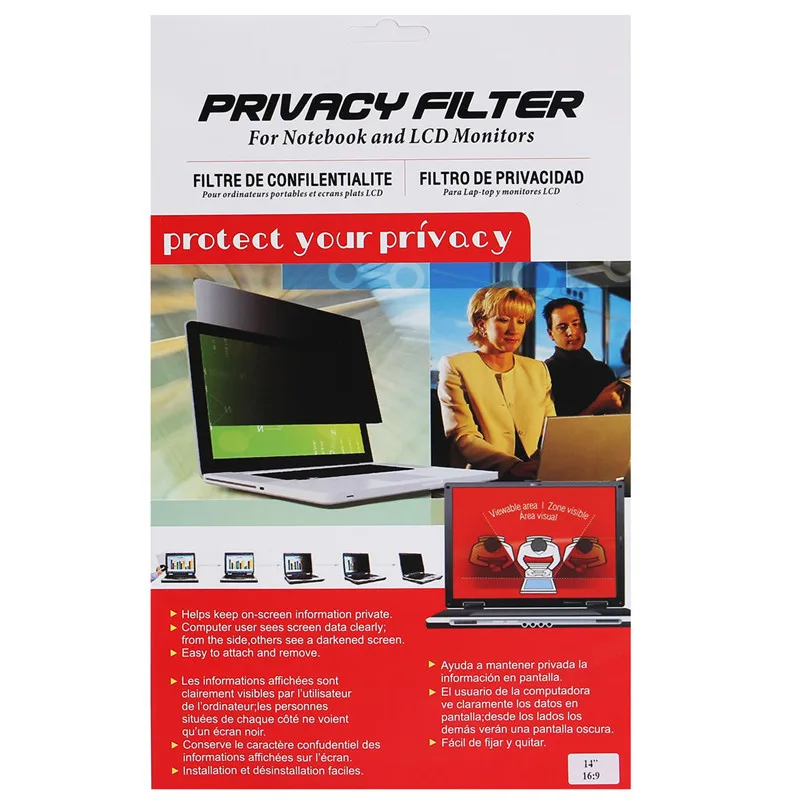 16:9 Privacy Protective Screen Filter Film For 17" PC Computer Monitor Laptop 7w 