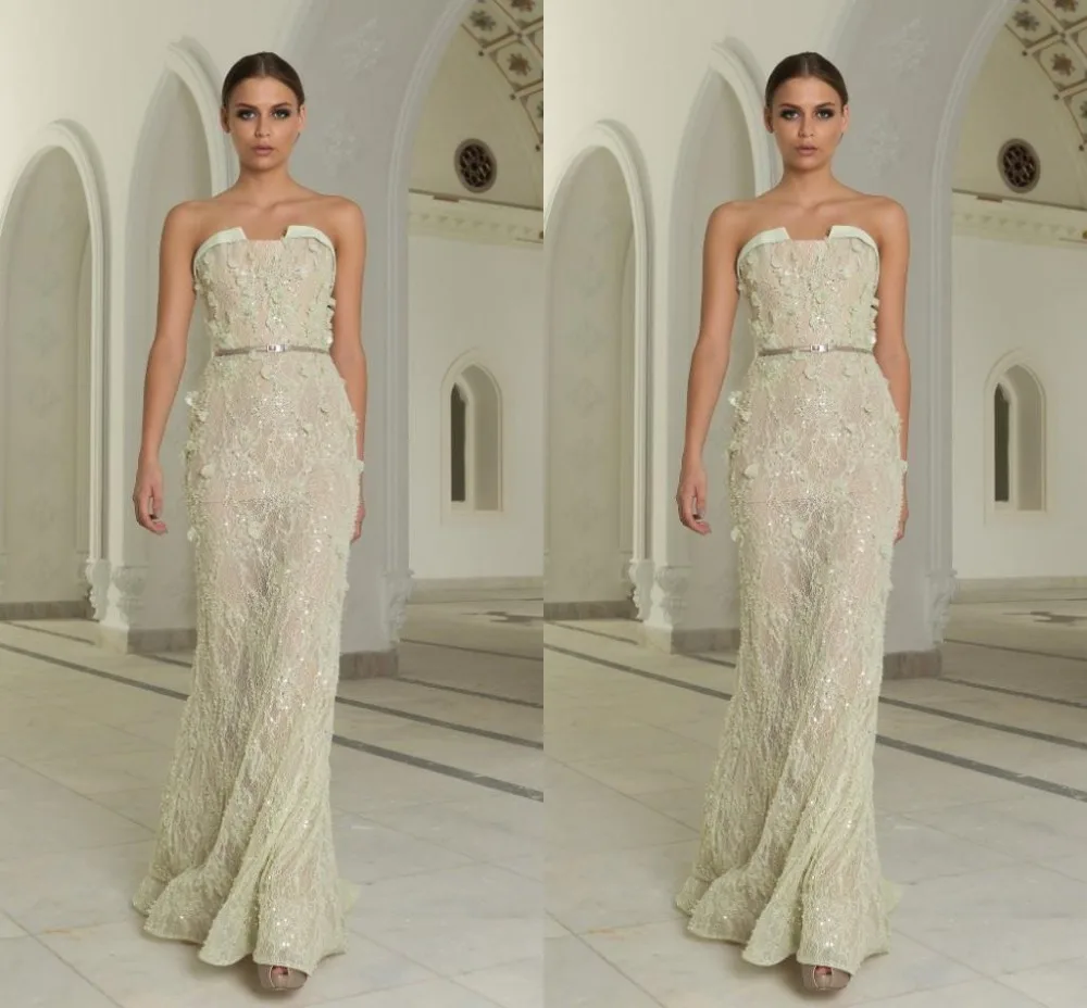 Custom White Collar Sector Appliqiue Lace Evening Dress Jewelry