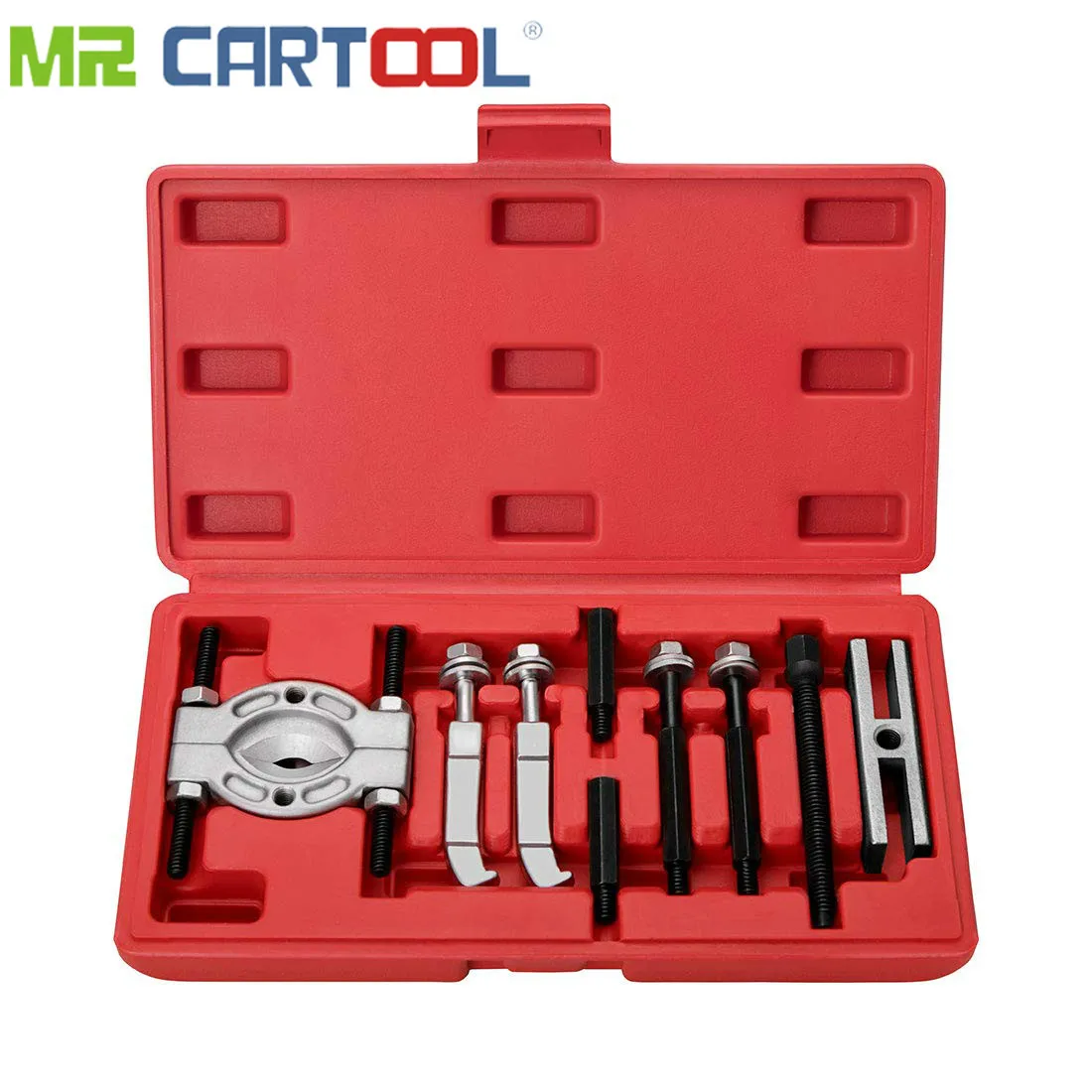 

Mr Cartool 9 Pcs Bearing Separator and Puller Set with Yoke and Extensions 30-50mm Pull Out Jaw Gear Pulley Removal