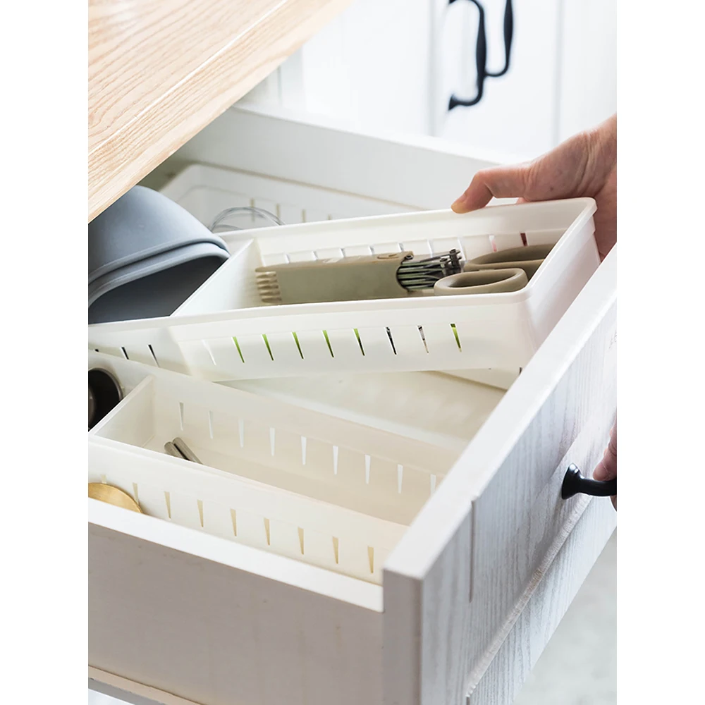 

MDZF SWEETHOME Kitchen Cutlery Food Storage Box Drawer Plastic Storage Box Vegetable Refrigerator Crisper