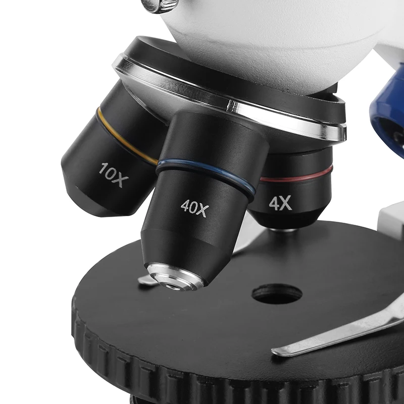 Биологический микроскоп 64-640X верхний/нижний СВЕТОДИОДНЫЙ монокулярный профессиональный микроскоп с металлической рамкой