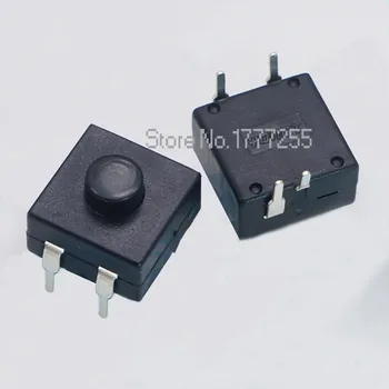 

500pcs 4Pin Black Mini Push Button Switch for Electric Torch 4P Curved 2 On 1 Off Multifunction Flashlight Switchs