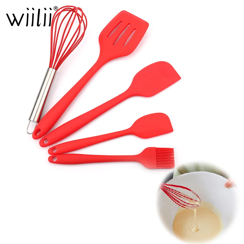 5PCS Egg Beater Brush Scraper Shovel Set For Baking Cake Pastry Kitchen