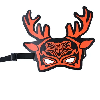 

LED Sound Activated Mask Halloween Animal Face Mask Cosplay Costume Props Cute Christmas Deer Mask Fluorescent MASK Decoration