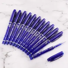 Синяя и белая фарфоровая печать стираемая ручка Студенческая большая емкость легко протираемая ручка полная игла 0,5 мм гелевая ручка l29k