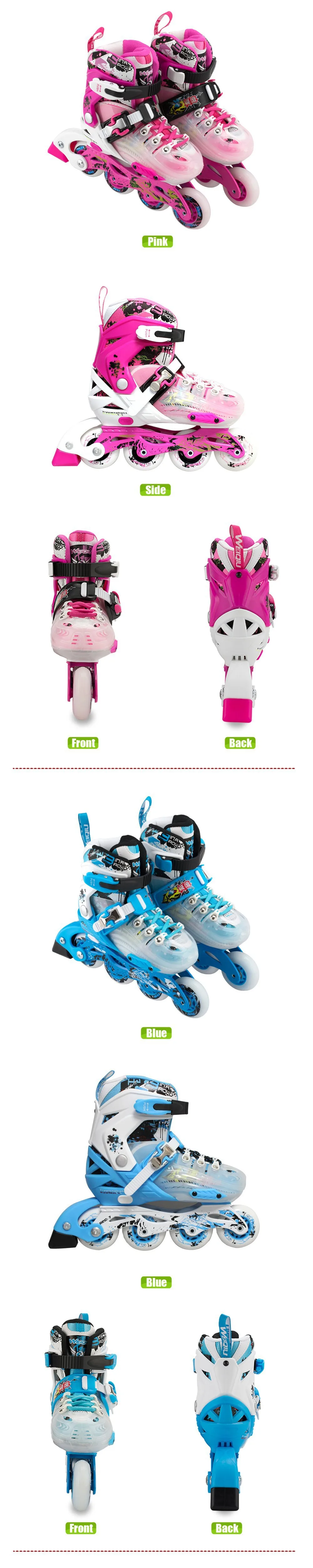 Japy Skate WeiQiu детские роликовые коньки регулируемые четыре колеса уличные роликовые коньки для детей JJ серия 5 цветов