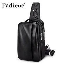 Padieoe Большая вместительная Мужская нагрудная сумка из искусственной кожи, модная мужская сумка-мессенджер, повседневная мужская нагрудная сумка, новая дизайнерская мужская сумка через плечо