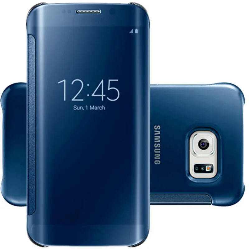 Покрытие чехол Флип окно противоударный полный защитный для Samsung Galaxy S5 S6 S7 S7Edge S8