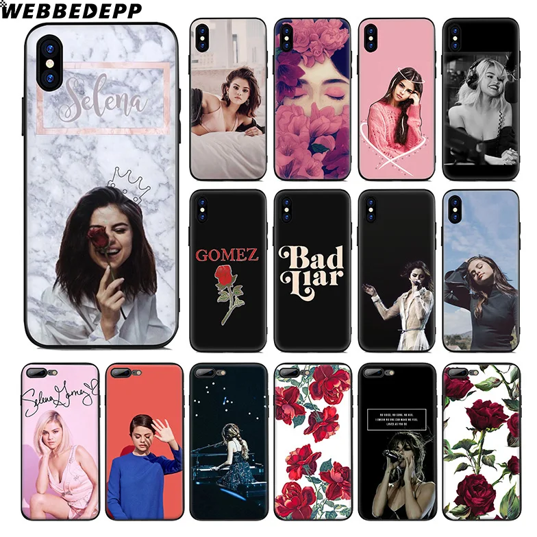 

WEBBEDEPP Selena Gomez Singer Soft Silicone Case for Apple iPhone 11 Pro Xr Xs Max X or 10 8 7 6 6S Plus 5 5S SE TPU