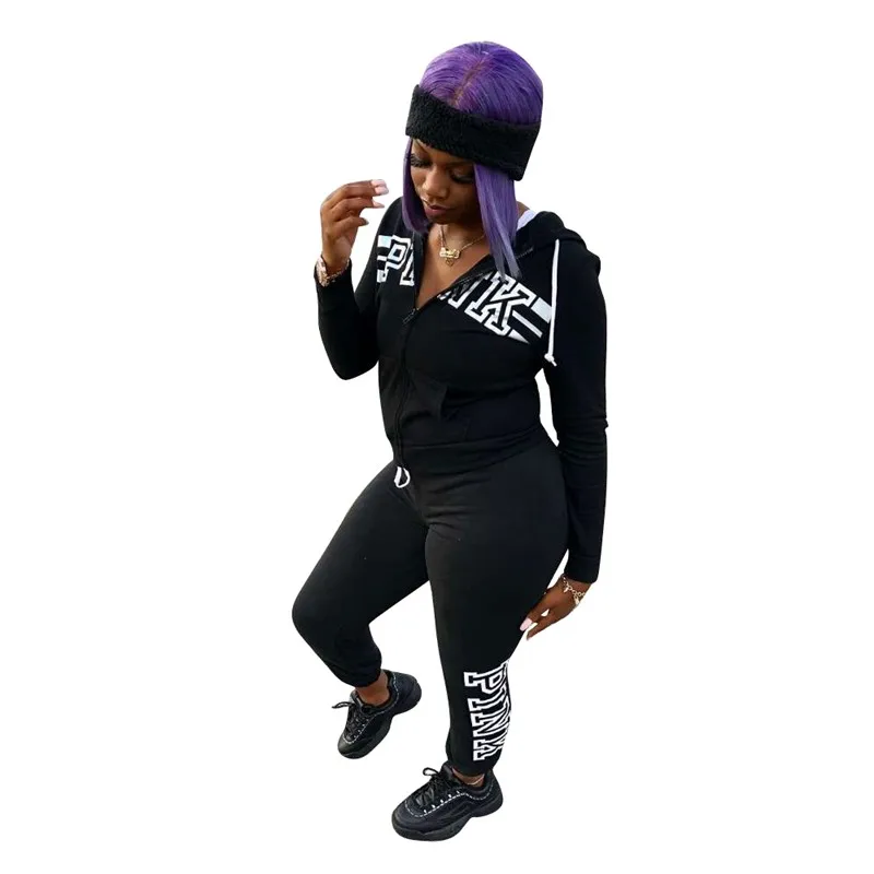 RAISEVERN الساخن إلكتروني رياضية المرأتين قطعة مجموعة هوديس بانت الملابس النساء السيدات طقم رياضي 2 قطعة أعلى السراويل دعوى الإناث