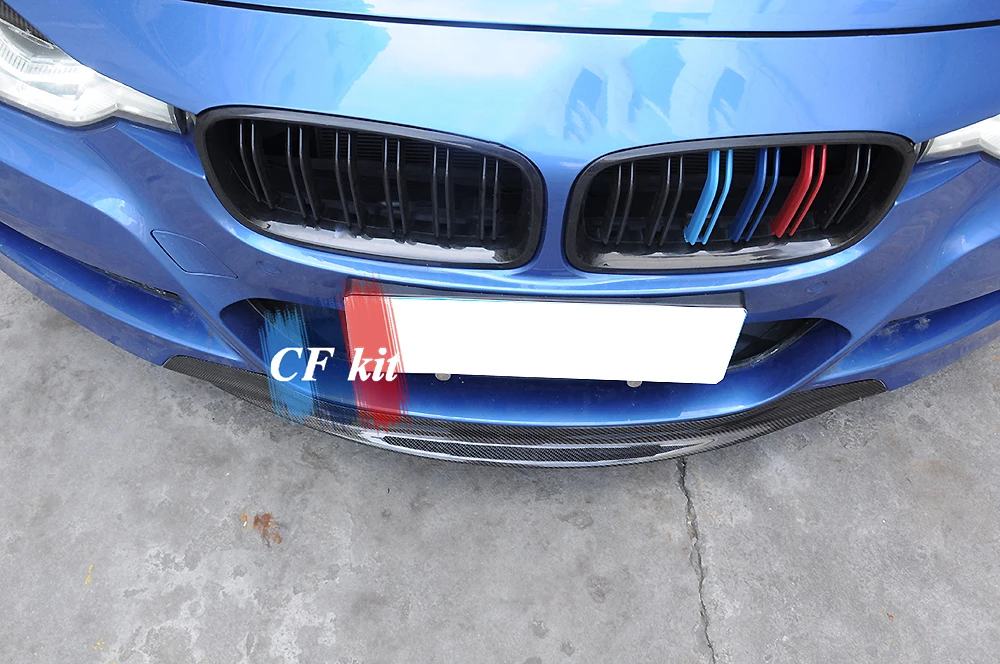 CF комплект RKP Стиль Настоящее карбоновое волокно передний спойлер для BMW F30 F31 модель M-TECH передний бампер M в стиле спортивного автомобиля