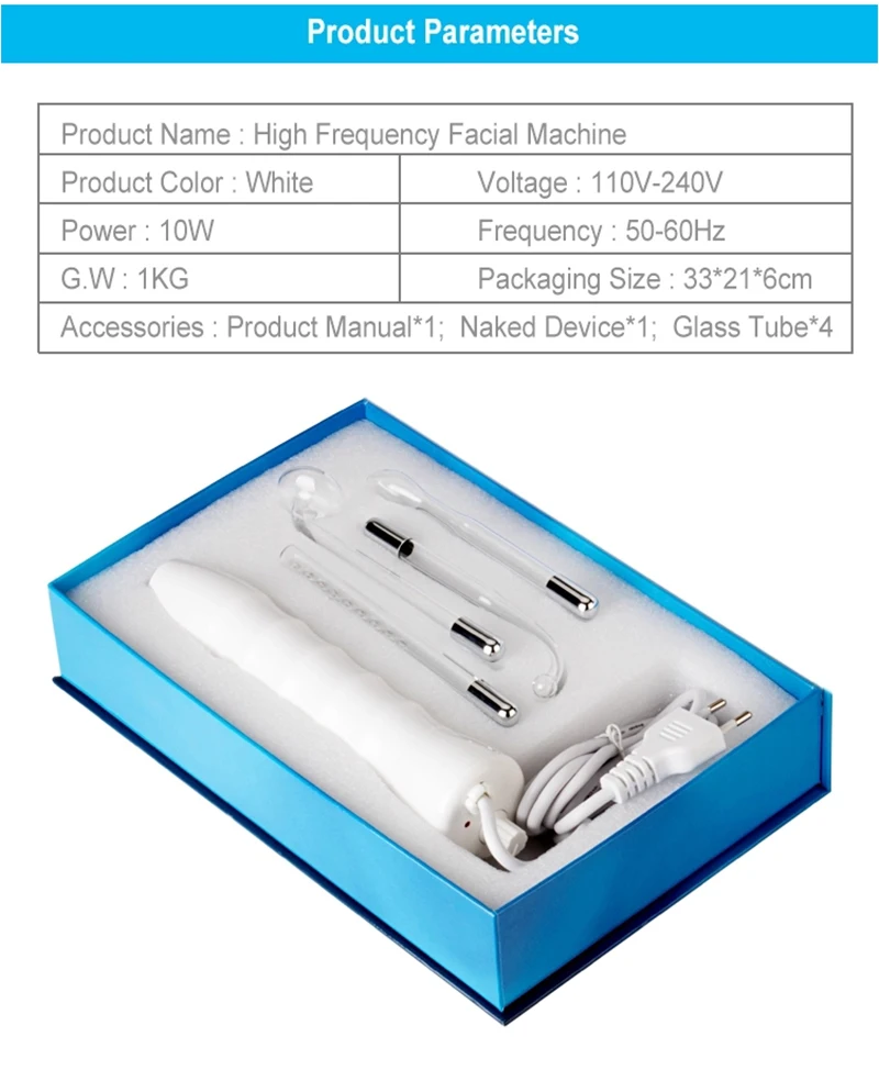 Massageador de Cabelo Tubo de Vidro de Alta Portátil Handheld Freqüência Máquina Facial Eletrodo Wand Spa Endurecimento Local Acne Rugas Cuidados 9 Cheap Utensílios de cuidado facial