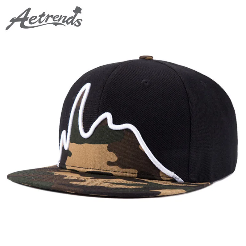 

[AETRENDS] Men's Black Snapback Hip Hop Cap Flat Hat Outdoor Baseball Caps Hats for Men Z-2626