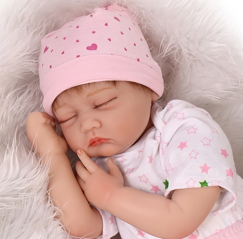 55cm silicone newborn baby doll lifelike sleeping reborn babies bonecas children gift bebe alive reborn