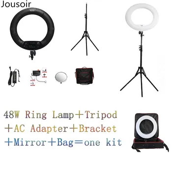 

Yidoblo Pink FS-480II Bio-color adjustable beauty salon make up 48W Ring Light LED Lamp+ 2M stand +Bag + battery Kit CD50Y