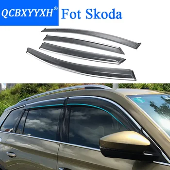 

QCBXYYXH Car Styling Awnings Shelters Window Visors rain eyebrow For Skoda Kodiaq Yeti Octavia Superb Fabia Rapid 2009-2018