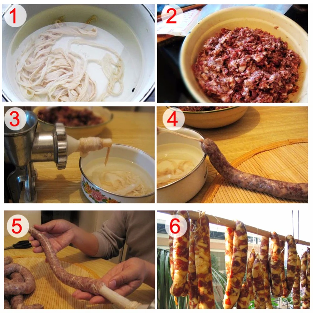 28-30 мм Сухой кишки колбаса хот-дог салями мясо корпус пальто инструменты для приготовления пищи