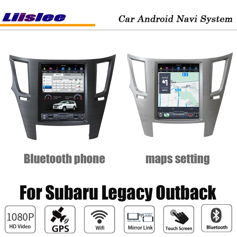 Flash Deal Liislee Android Tesla vertical For Subaru Legacy Outback Stereo Car Screen Carplay GPS Navi Map Navigation System Multimedia 5