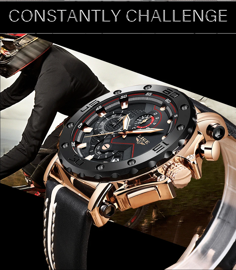 Лучшие брендовые Роскошные мужские часы LIGE военные аналоговые Мужские кварцевые часы мужские спортивные наручные часы Relogio Masculino водонепроницаемые часы