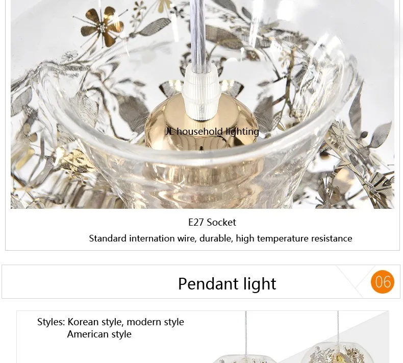 Modern Tangel Globe Flower Light Pendant Lamp 47