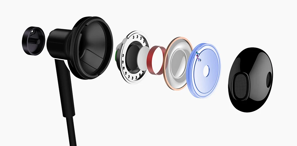 Original Xiaomi Hybrid Dual-unit Half in-Ear Headphones Dynamic Ceramic horn MEMS Microphone Wire Control for Android iOS phone 18