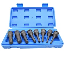 8 шт шестигранный наконечник Комплект 1/" квадратный перфоратор шестигранные ключи H5 H6 H7 H8 H10 H12 H14 H16 хромомолибденовый втулка для шестигранной головки наконечников для 78 мм в длину