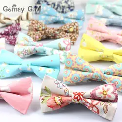 Brand Cotton Mens Bowtie Slim Floral Skinny Bow ties Cravat Flower Ties for Man Classic Party Business Male Shirt Bowties