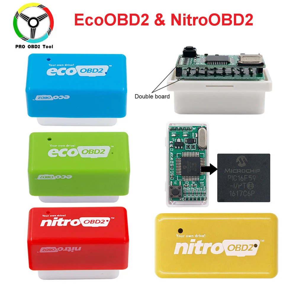 

2019 Fuel Save 15% ECO OBD2 & Nitro OBD2 Car Economy Chip Tuning Box Plug & Drive For Benzine Cars Lower Fuel Lower Emission