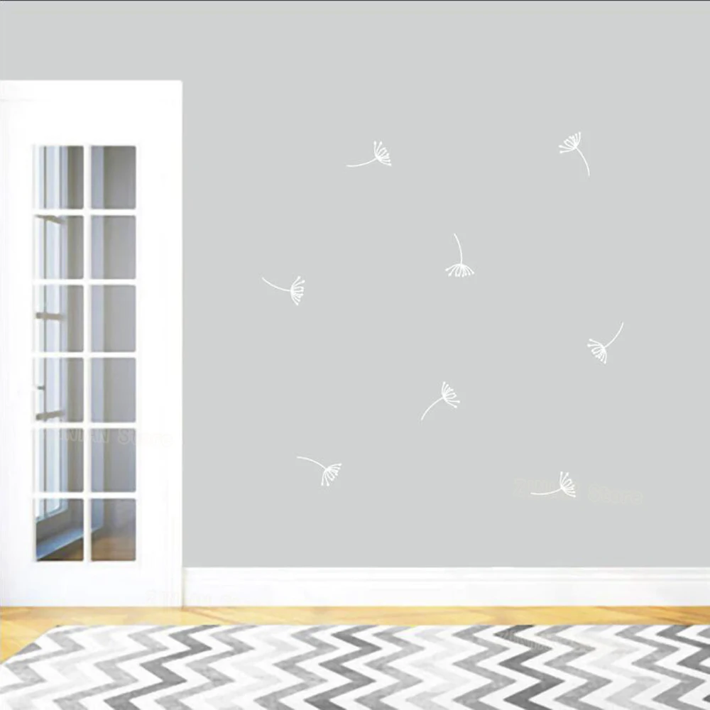 بذور الهندباء جدار صائق مجموعة غرفة المعيشة ديكور المنزل الداخلية للإزالة الحضانة بنات نوم خلفيات diy Z346