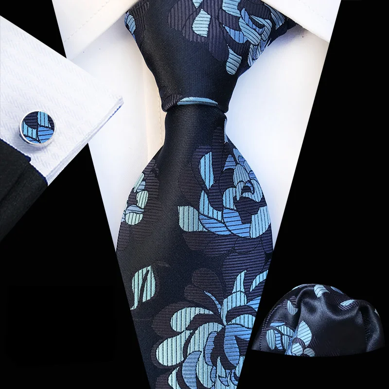 3 Pcs/Set 3.15" Men's Formal Ties Set Fashion Groom Cravat Tie with