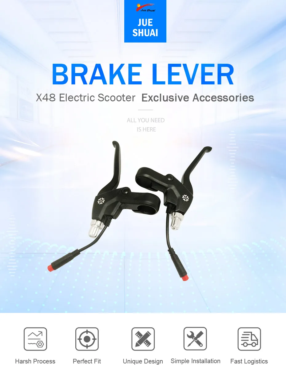 X48 Aluminum alloy Handle Brake Lever for Electric Bike Electric Scooter Brake Handle Cover Bike Brakes Patinete Eletrico