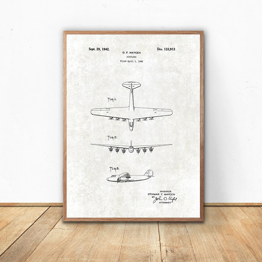 Canvas Painting  Air Plane Black White Posters And Prints Kids Poster for Living Room Decorate Artwork 1