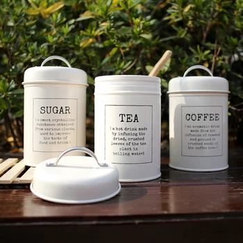 Metal Seal Storage Jar Coffee Sugar Tea Container Minimalist Nordic Home Organizer Kitchen Cans Spice Jars 5