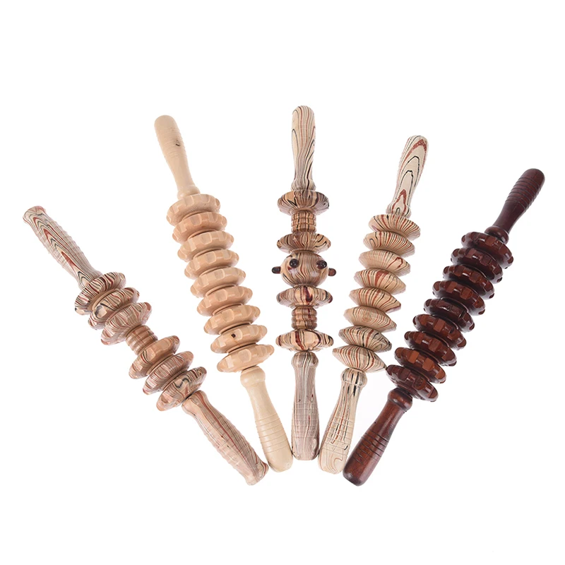 

Wood Roller Stick Full Body Muscle Massager Trigger Point Recovery Tool Deep Relax Gear Massage Stick