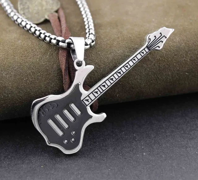 Mens Boys negro guitarra eléctrica hombre de acero