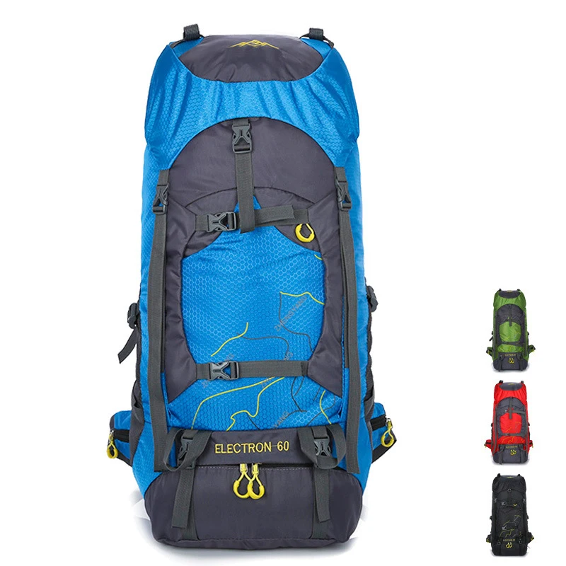 60L мужской унисекс водонепроницаемый рюкзак, дорожные спортивные сумки, сумка для кемпинга, альпинизма, пешего туризма, альпинизма, рюкзак для мужчин