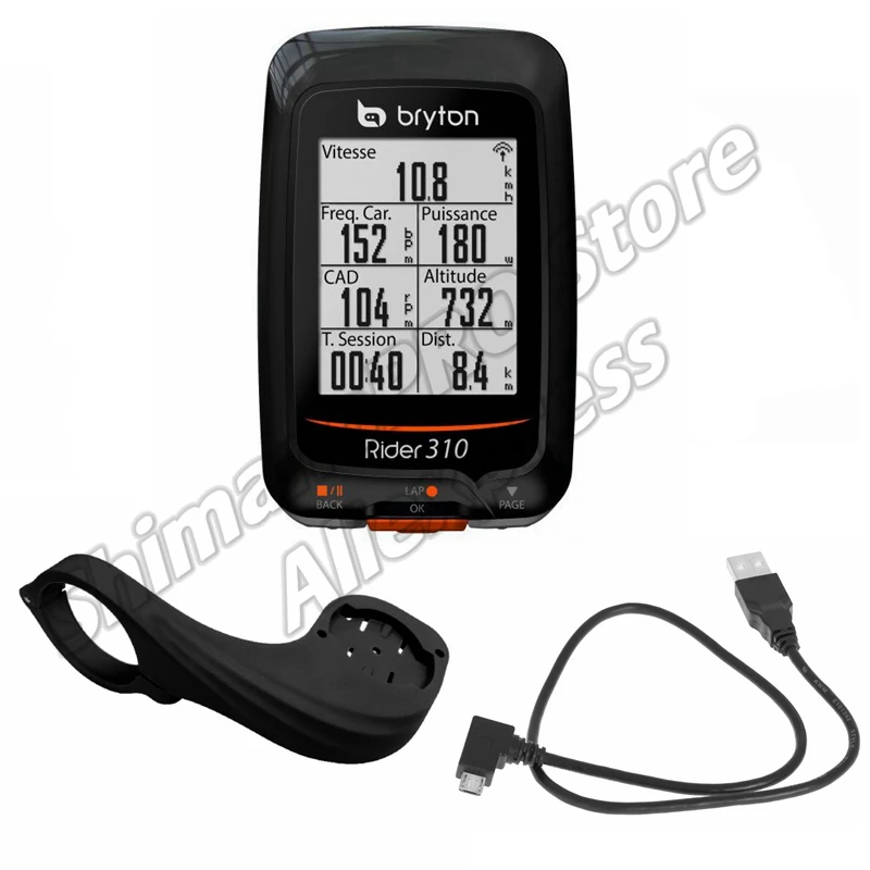 Tía Esmerado intervalo Bryton Rider 310 Enabled Waterproof Gps Bike Bicycle Computer Speedometer  Garmin 200 500 510 800 810 Mount - Bicycle Computer - AliExpress