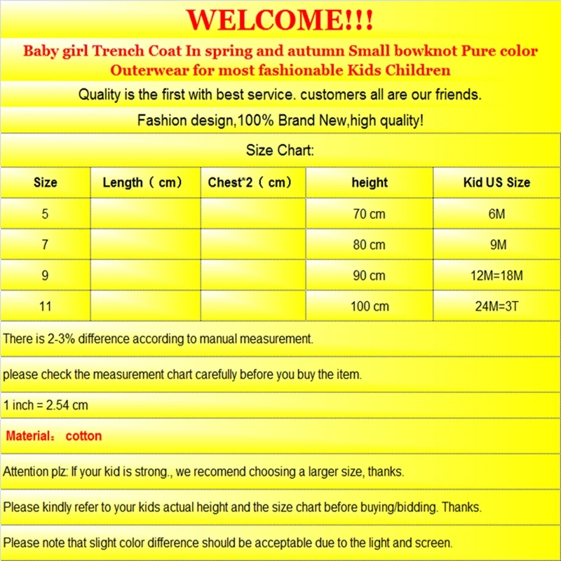 Baby girl Trench Coat In spring and autumn Small bowknot Pure color Outerwear for most fashionable Kids Children (1)