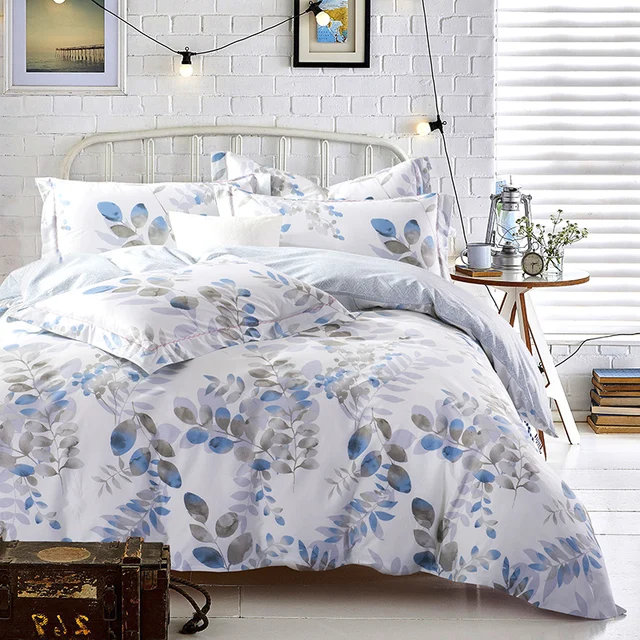 Leaves Bedding Set Queen King Size Cotton Print Fabric Baroque Pattern Bed Sheets Duvet Cover Set Leaves Bedding Set Queen King Size Cotton Print Fabric Baroque Pattern Bed Sheets Duvet Cover Set