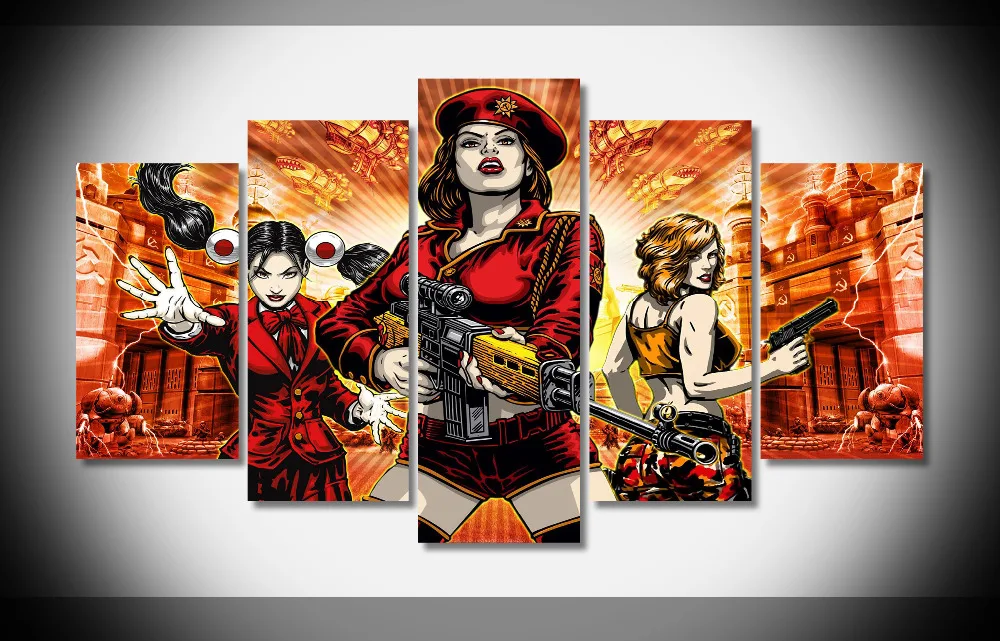

6684 command conquer red alert 3 video games poster Framed Gallery wrap art print home wall decor wall picture Already to hang