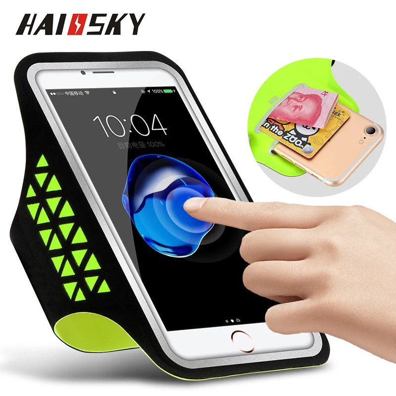 

Haissky Universal Sports Armband Case For iPhone X 8 7 6 for Samsung S8 S9 Plus Sport Running Bag For Xiaomi Mi8 Huawei P20 Lite