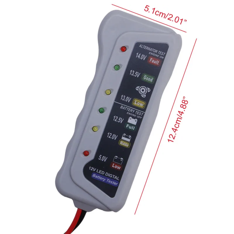 12 В 6 светодиодный дисплей тестер батареи автомобиля Тесто/генератор монитор устройства